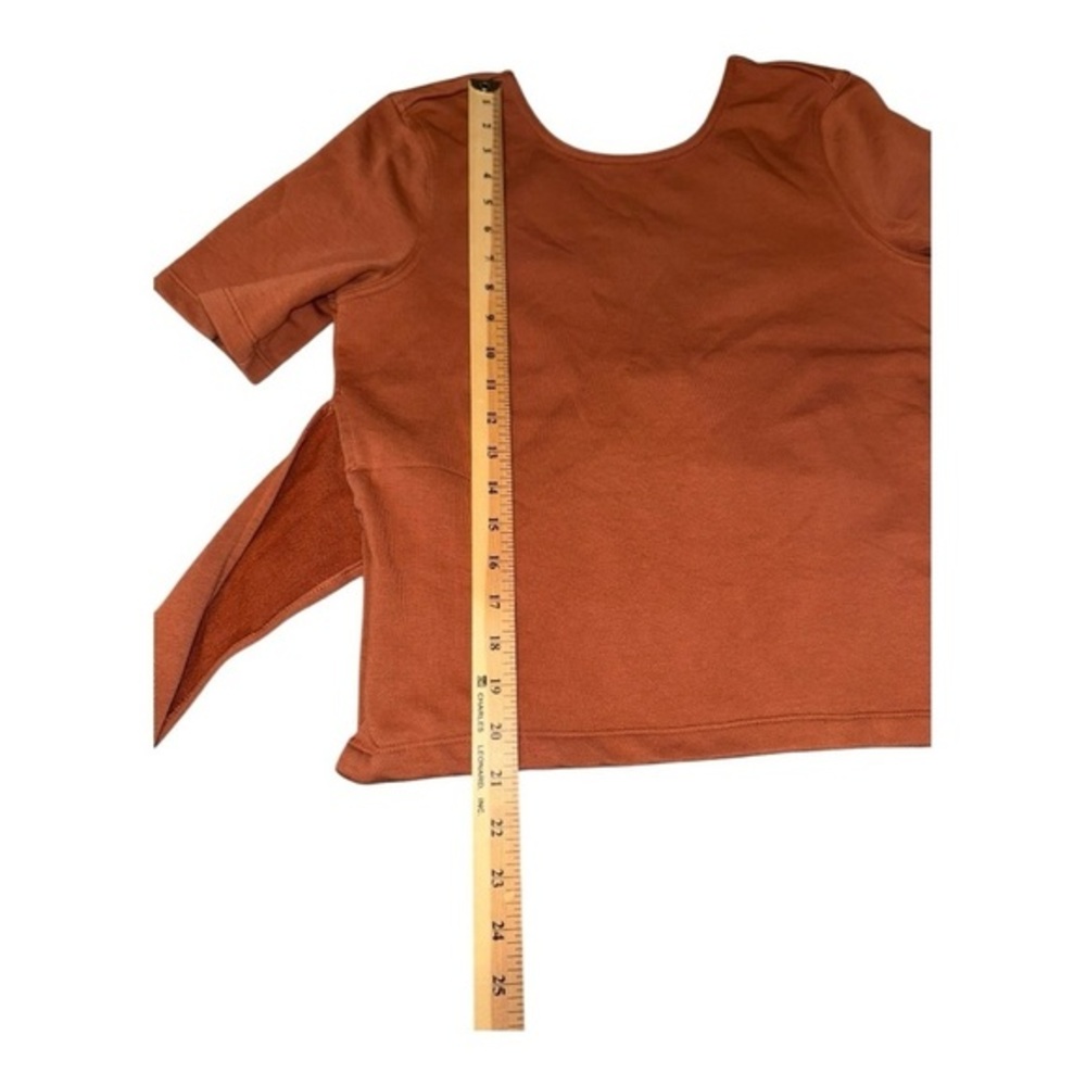 Nike Studio Yoga Training Top SS Wrap Rust Size Small - Picture 10 of 10